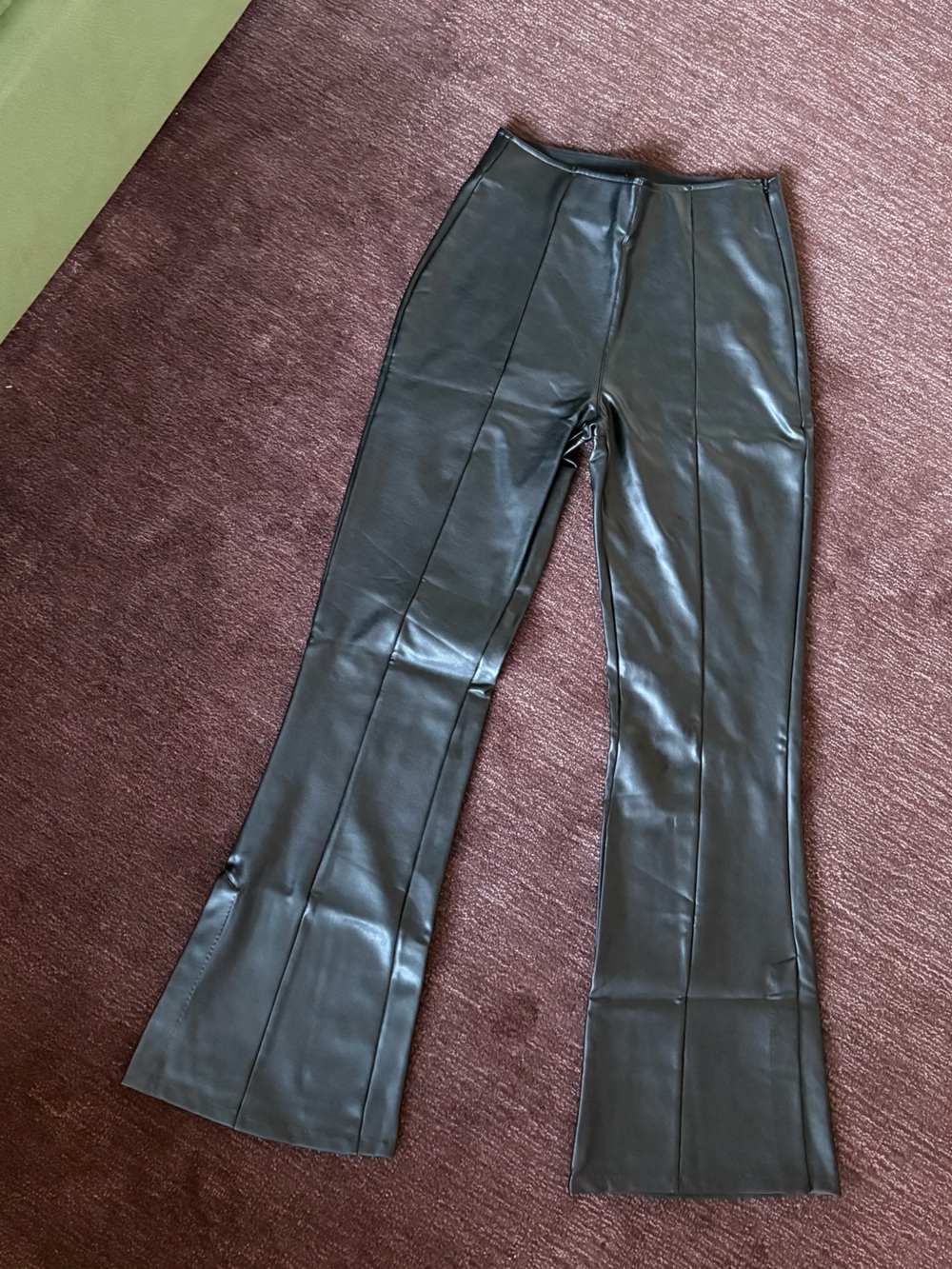 NWT Abercrombie & Fitch Vegan Leather Flared Pants
 - Women's